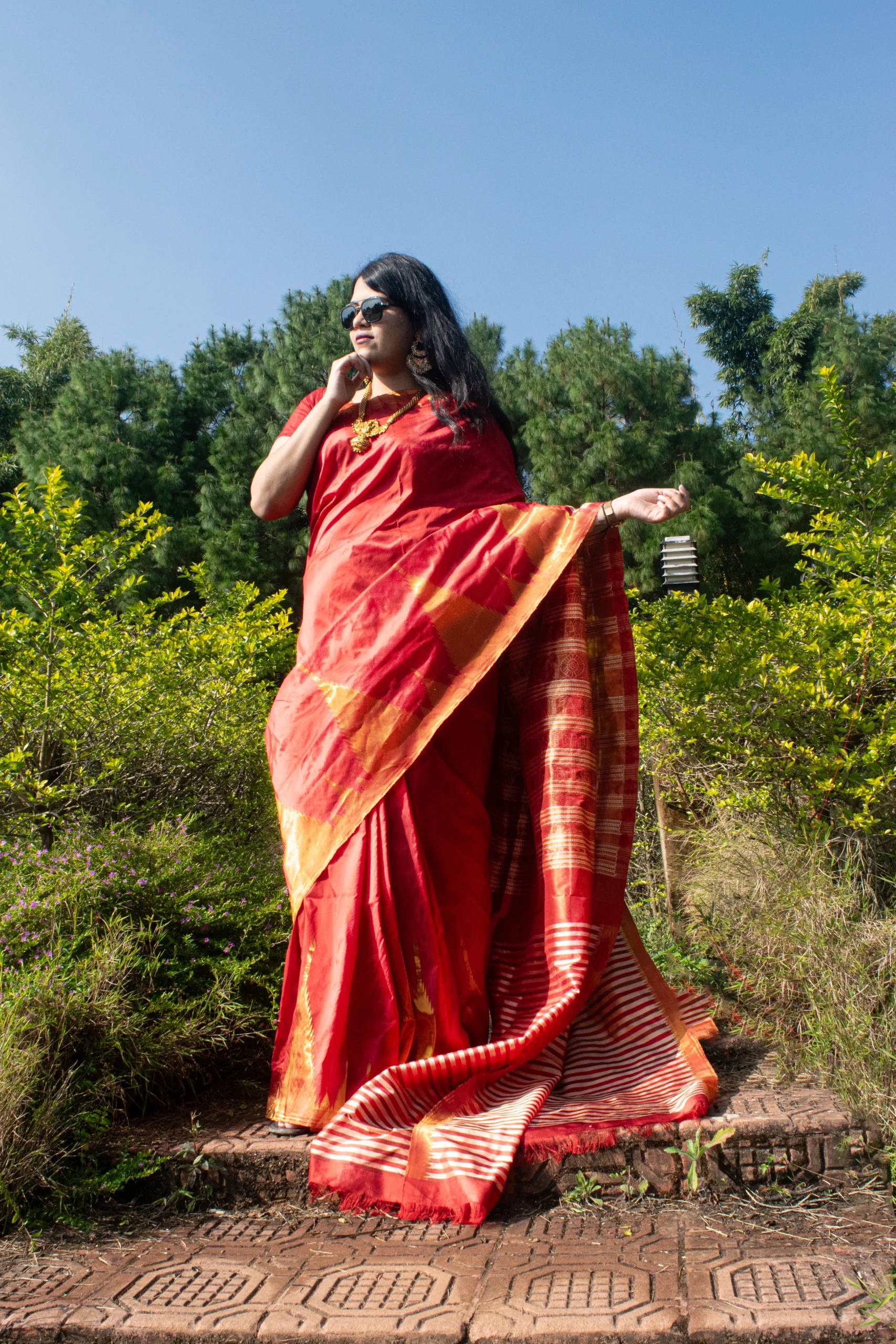 Hatfera Jari Sambalpuri Pure Pata Half Tissue