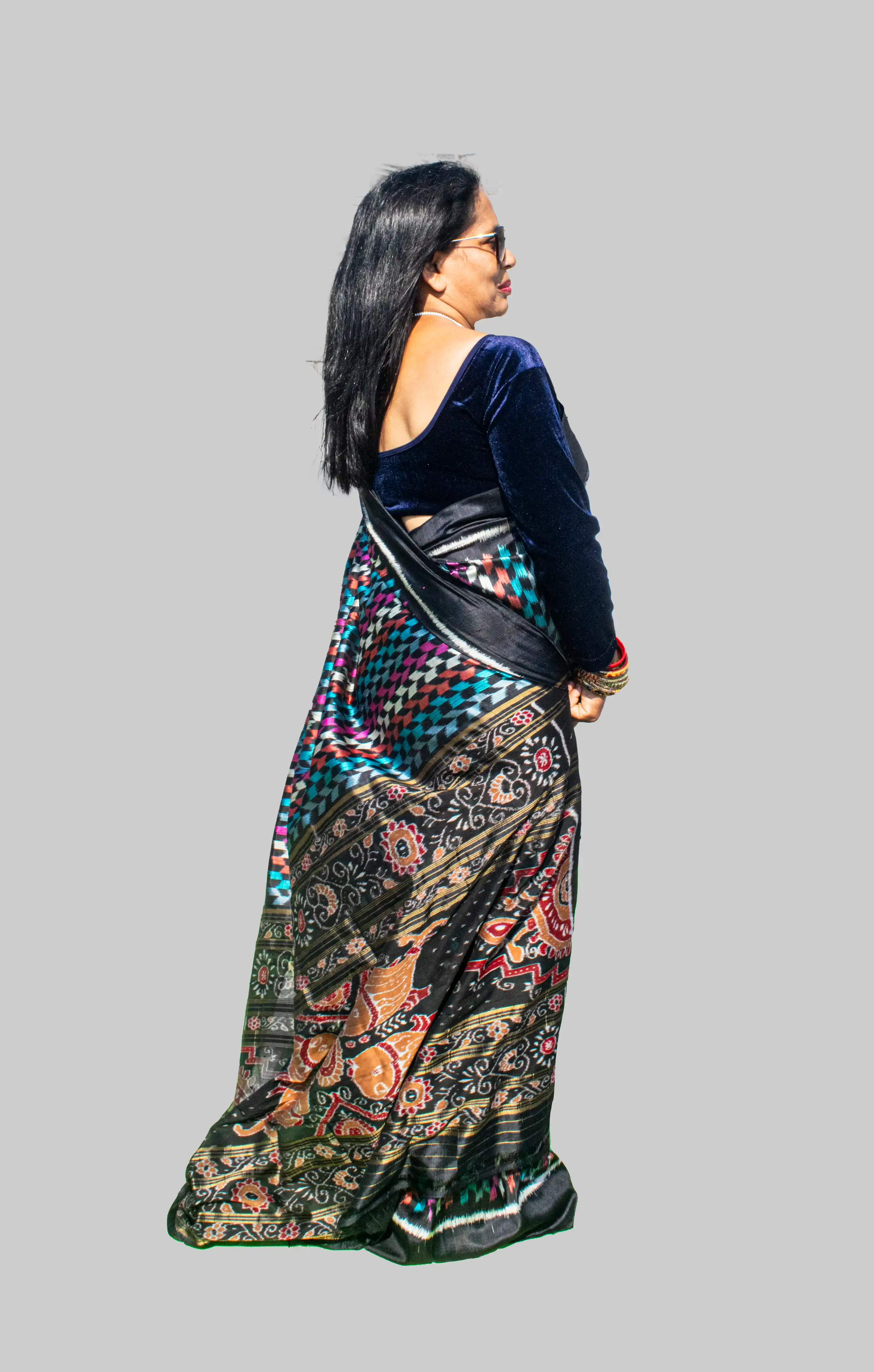 Khandua multicolor Pure Pata Saree