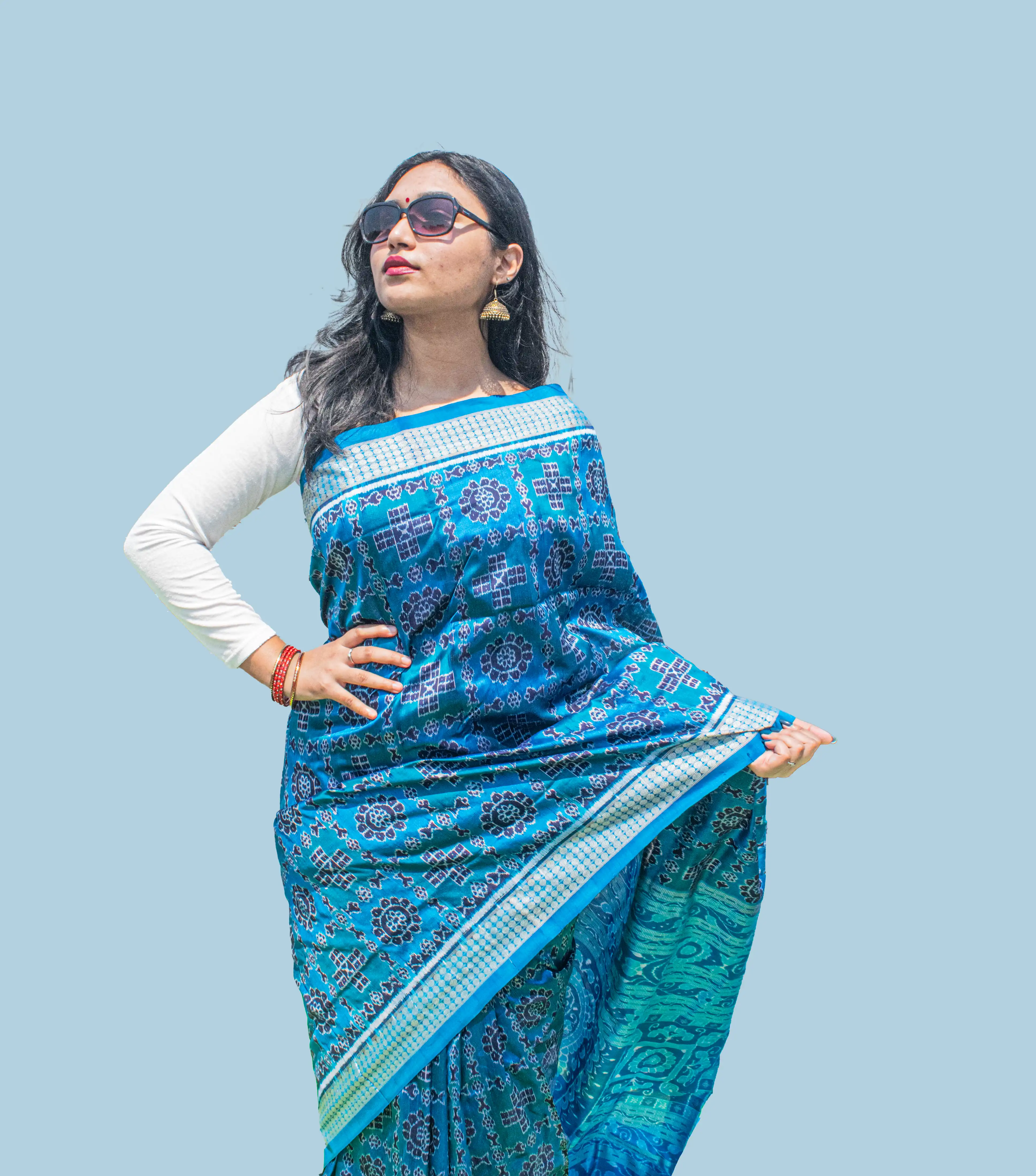 Sumati Swastik Padam Sambalpuri Pure Pata Saree