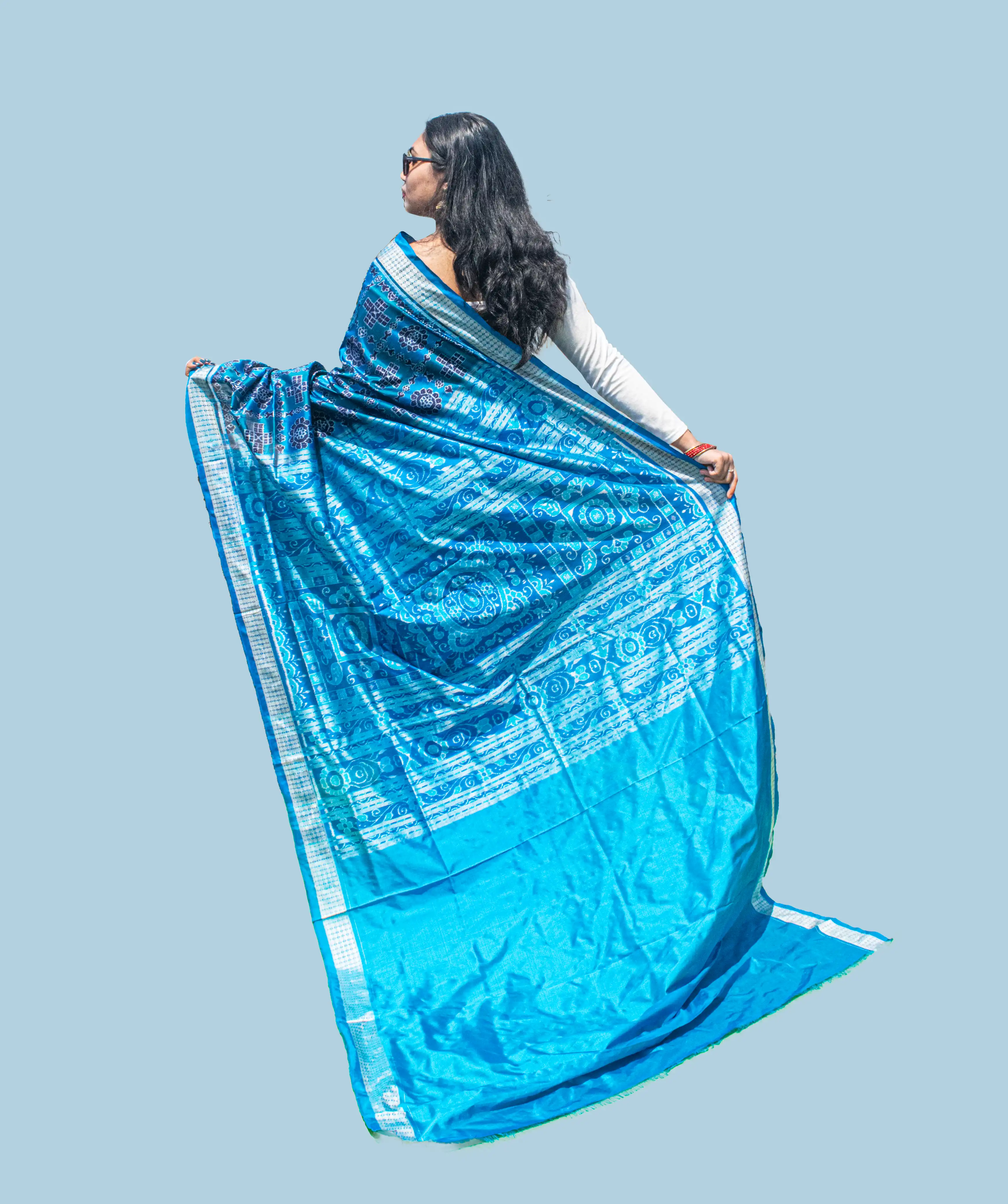 Sumati Swastik Padam Sambalpuri Pure Pata Saree