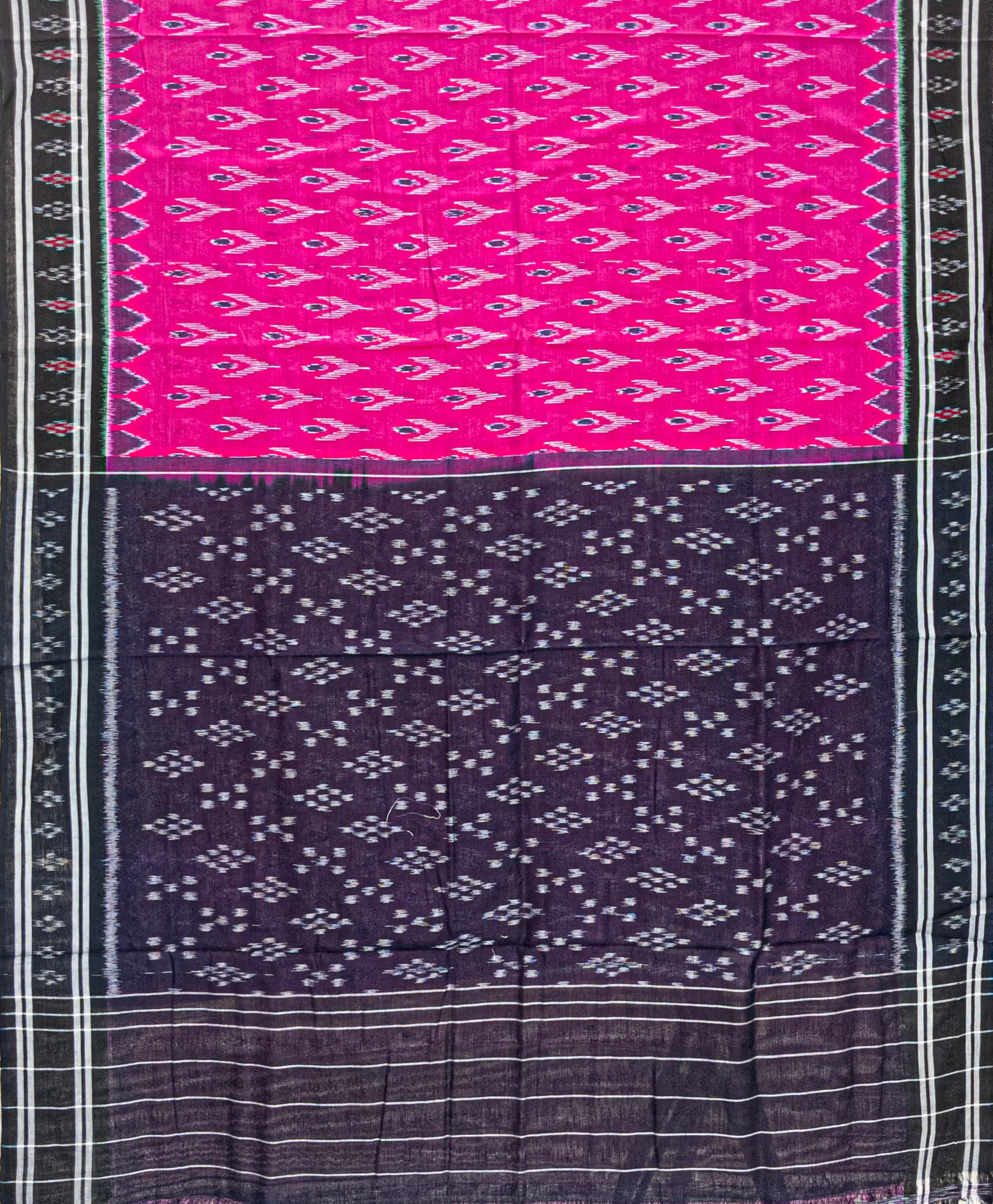 Rani Pink Khandua Cotton Saree