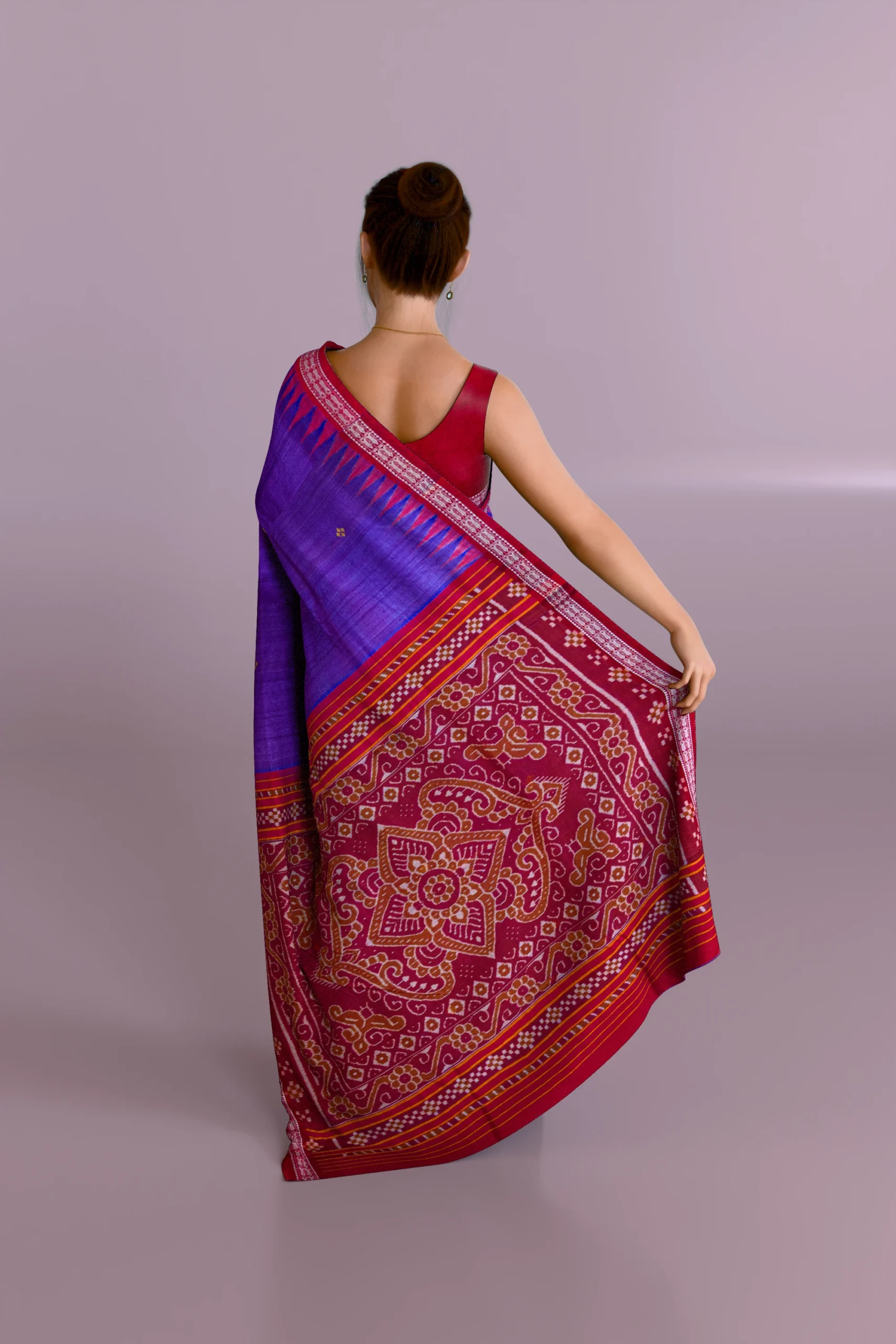 Purple Gopalpur Tussar Silk Saree